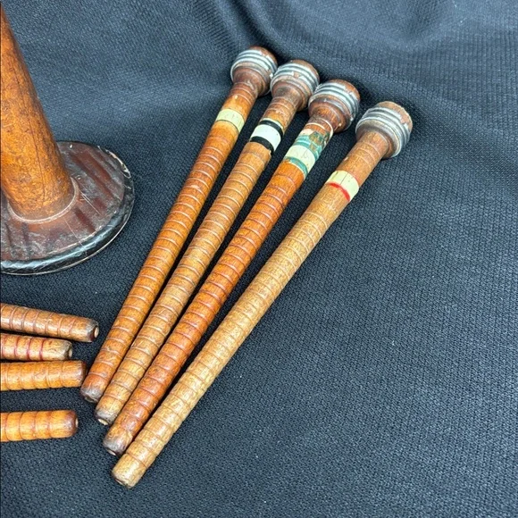 Vintage Wooden Spool and textile spools - Picture 3 of 6
